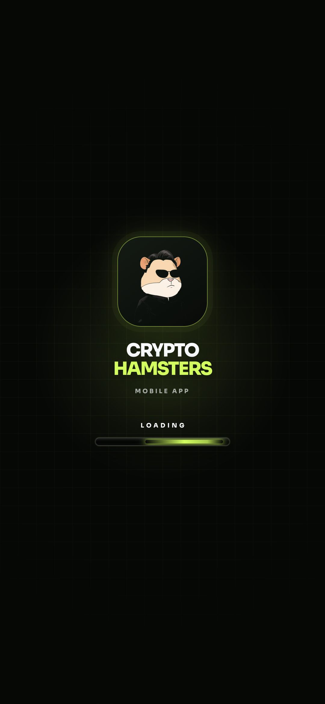CryptoHamsters Mobile App cover with the official brand logo